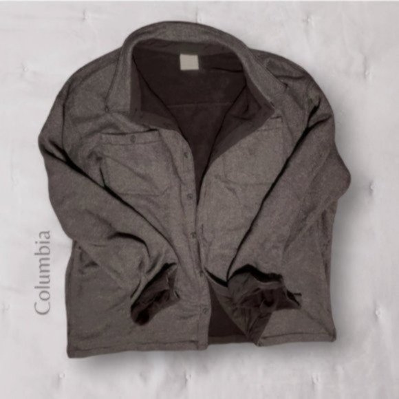 Mens COLUMBIA "Great Hart Mountain" Shirt Jacket in Cordovan Heather - Picture 11 of 16